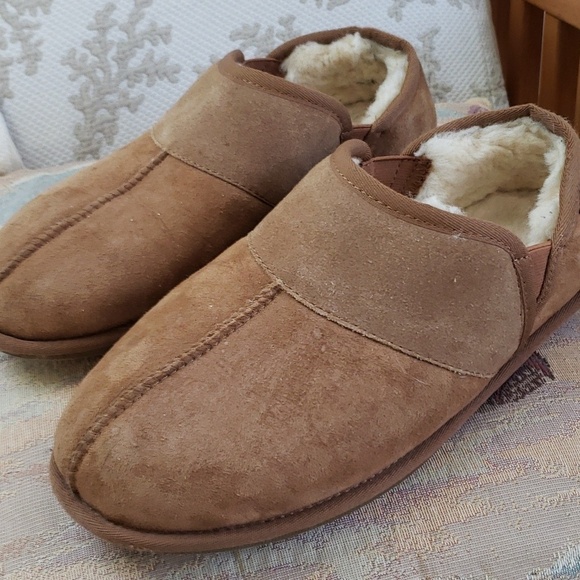 UGG Leisure Slip On Men\'s Suede Sheepskin Slipper Tan, Size 10 main image 11